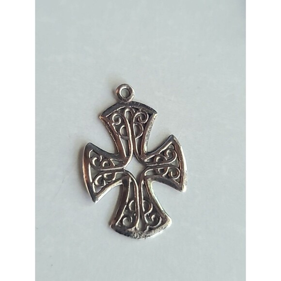 925 Sterling Silver Filigree Cross Pendant Vintage, READ - Picture 4 of 10